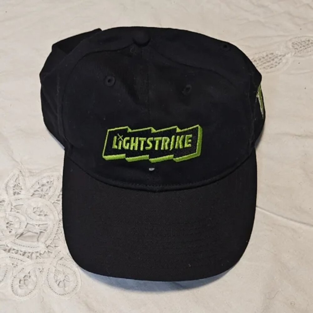 Black Baseball Cap with Lightstrike Logo